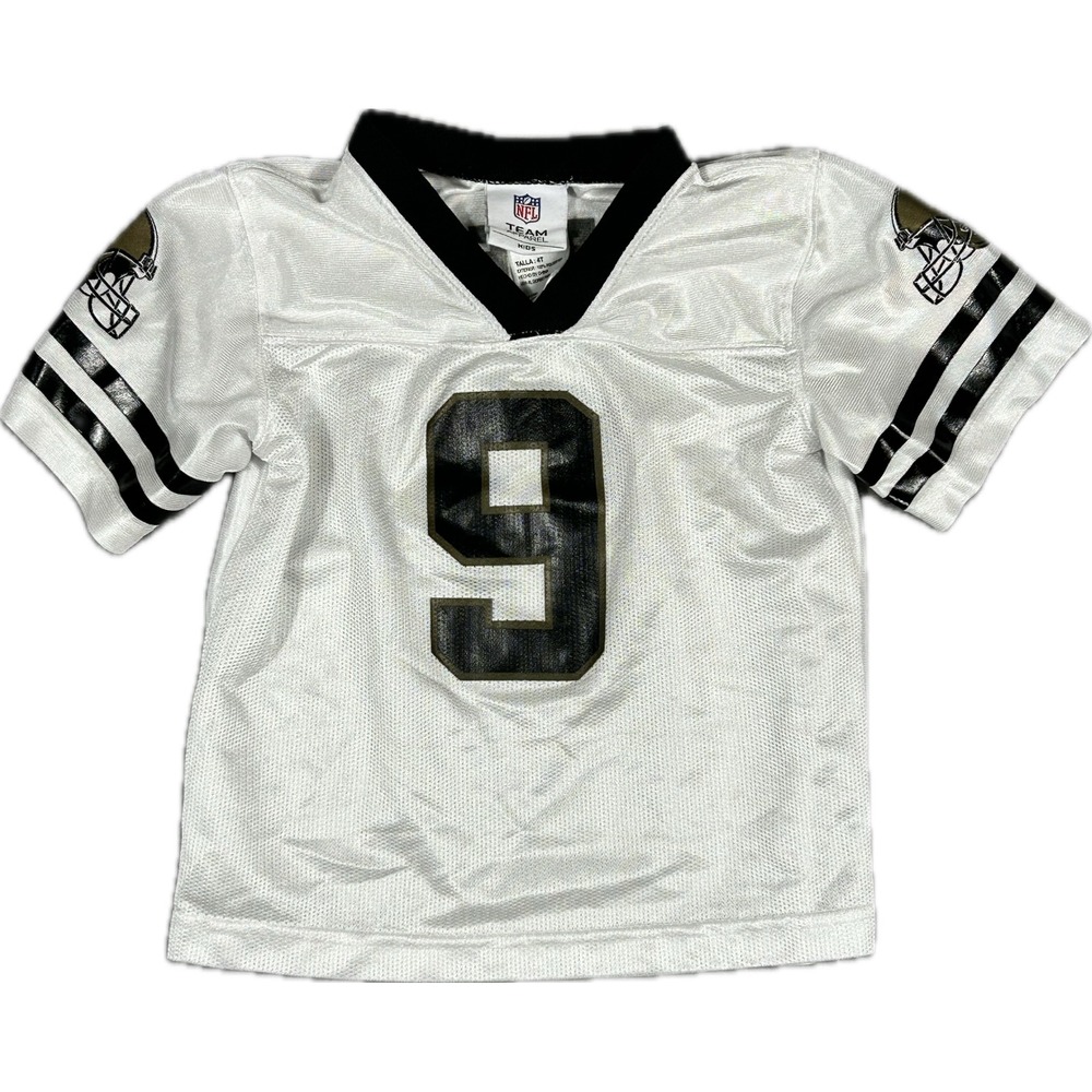 NFL Team Apparel New Orleans Saints Drew Brees 9 Jersey White Kids 4T